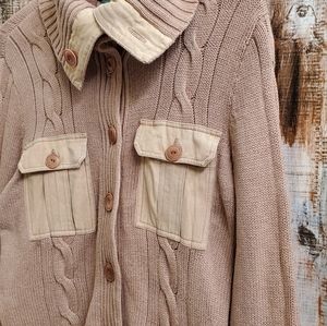 Lauren Jeans Company Large Cardigan Button up Sweater